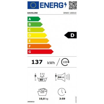 Davoline DRWD 10001D Στεγνωτήριο 10kg με Αντλία Θερμότητας Davoline DRWD 10001D Στεγνωτήριο 10kg με Αντλία Θερμότητας